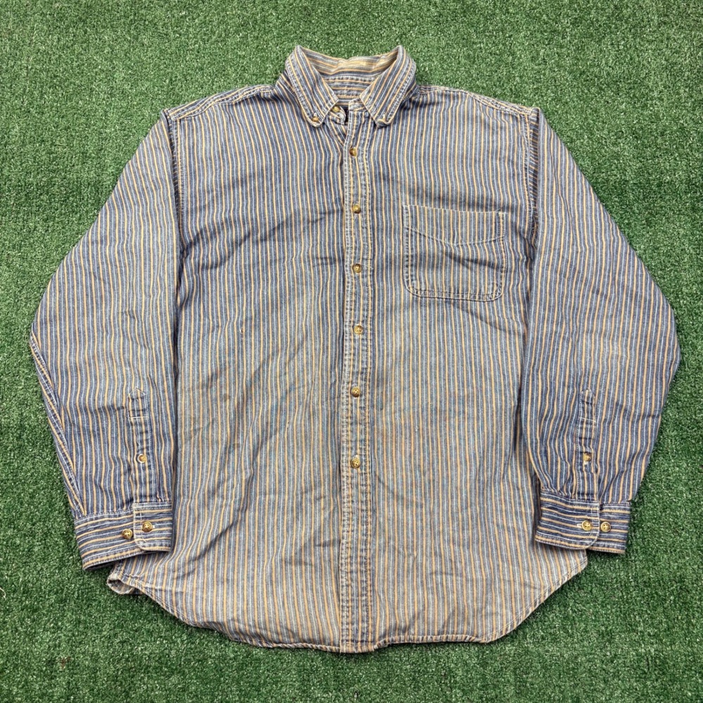 Vintage 90s Basic Editions Striped Button Down Shirt